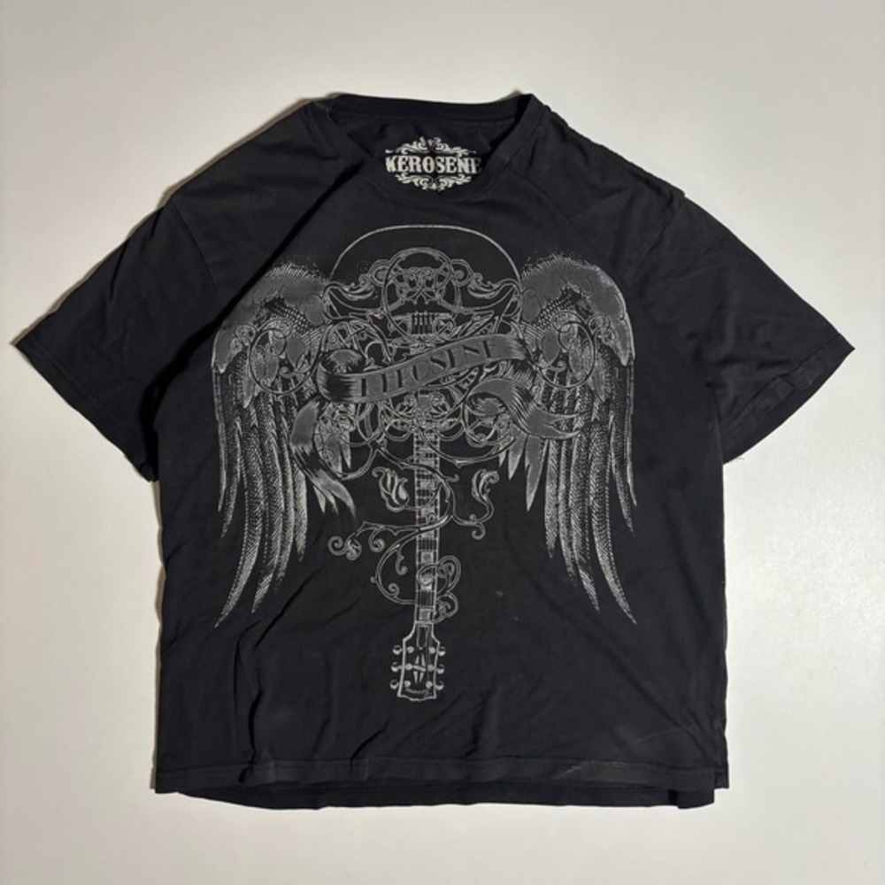 Black Kerosene Graphic T-Shirt - Size L